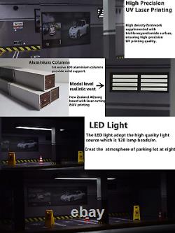 1/24 Scale Model Car Display Case with Light, 1 24 Diecast Cars Storage Cases in
