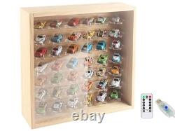 1/64 Mini Cars Display Case with Lighted 7 Tiers Wall Mounted Display Box with