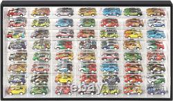 1/64 Scale Diecast Car Display Case 56 Slot Wall Mount Cabinet with UV Protect