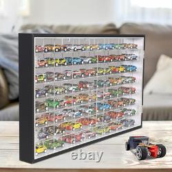 1/64 Scale Diecast Car Display Case 56 Slot Wall Mount Cabinet with UV Protect