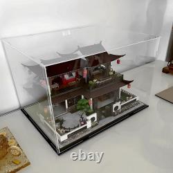 1pc Clear self assembled acrylic display box dustproof storage display cabinet