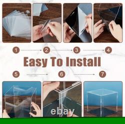 1pc Clear self assembled acrylic display box dustproof storage display cabinet