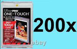 200 Ultra Pro ONE TOUCH MAGNETIC 100pt UV NEW Card Holders Display Storage Case
