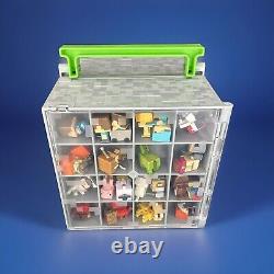 2014 Minecraft Stone Case 66 Mini Figure Lot Collector Display Case Storage