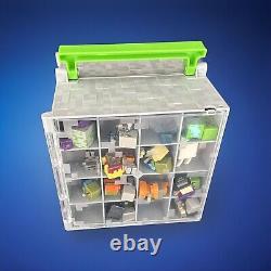 2014 Minecraft Stone Case 66 Mini Figure Lot Collector Display Case Storage