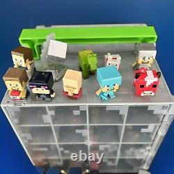 2014 Minecraft Stone Case 66 Mini Figure Lot Collector Display Case Storage