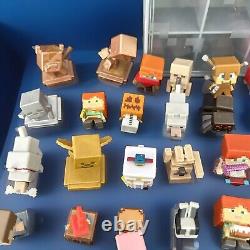2014 Minecraft Stone Case 66 Mini Figure Lot Collector Display Case Storage