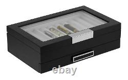 20 Piece Black Ebony Wood Pen Display Case Storage and Fountain Pen Collector