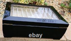 20 Slot 2 Layer Wood Pen Storage Display Case Black NEW! (CLOSEOUT 50% OFF)