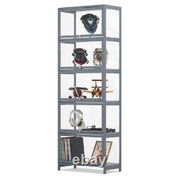 23 Display Cabinet 5 Tier Flip Up Acrylic Door Bookshelf Toys Storage Showcase