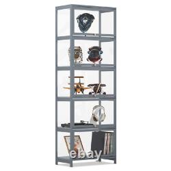 23 Display Cabinet Bookshelf Flip Up Acrylic Door Toys Storage Showcase 5 Tier