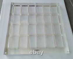 24 Grids Crystal Acrylic Magnetic Display Case Storage Frame For Zippo Lighters 24 Grids Crystal Acrylic Magnetic Display Case Storage Frame For Zippo Lighters