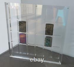 24 Grids Crystal Acrylic Magnetic Display Case Storage Frame For Zippo Lighters