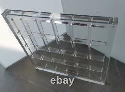 24 Grids Crystal Acrylic Magnetic Display Case Storage Frame For Zippo Lighters