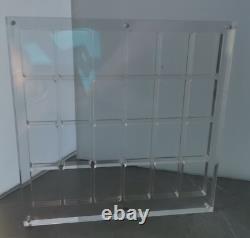 24 Grids Crystal Acrylic Magnetic Display Case Storage Frame For Zippo Lighters