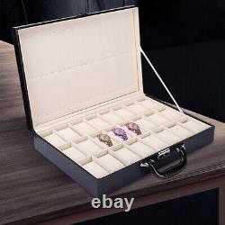 24 Slot Display Case Large Space Watch Box For Storage Display