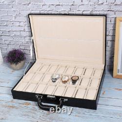 24 Slot Display Case Large Space Watch Box For Storage Display
