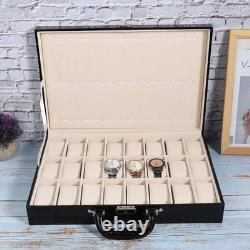 24 Slot Display Case Large Space Watch Box For Storage Display Watch Box