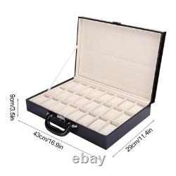 24 Slot Display Case Large Space Watch Box For Storage Display Watch Box