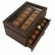 24 Slot Watch Box 2 Tier Display Case Glass Top Jewellery Storage Organizer