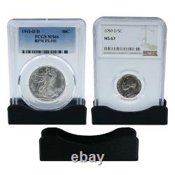 (250) Coin Slab Holder Display Stand PCGS NGC Case Storage Box Plastic ICG