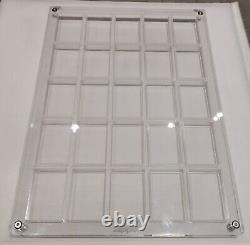 25 Grids Crystal Acrylic Display Case Protective Holder Stand Box Zippo Lighters