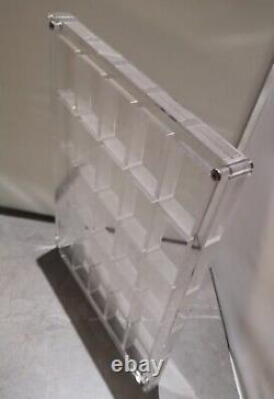 25 Grids Crystal Acrylic Display Case Protective Holder Stand Box Zippo Lighters
