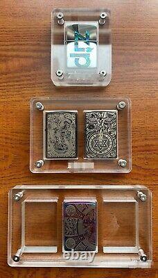 25 Grids Crystal Acrylic Display Case Protective Holder Stand Box Zippo Lighters