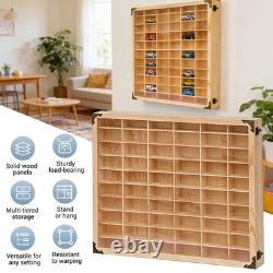 2PCS Display Case 60 Grids Storage Organizer for 164 Scale Model Car with Door