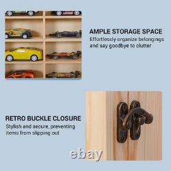 2PCS Display Case 60 Grids Storage Organizer for 164 Scale Model Car with Door
