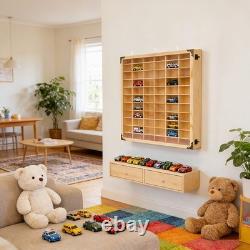 2PCS Display Case 60 Grids Storage Organizer for 164 Scale Model Car with Door
