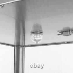 2 Tiers Commercial Countertop Heating Food Warming Pizza Display Case Storage