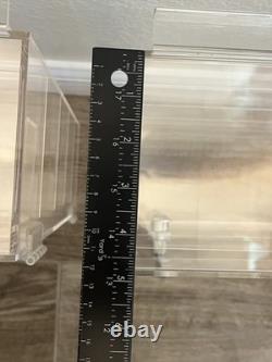 2x Acrylic Slatwall Display Cases Lockable Shelf Showcase Storage Box 15x10x5