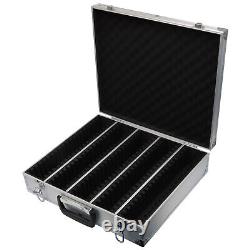 2x Storage Display Aluminum Frame Box Case Holds 100 PCGS NGC Coin Holders Slabs