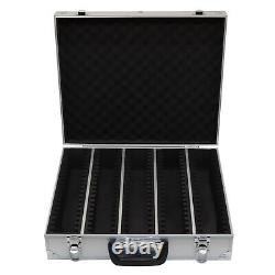 2x Storage Display Aluminum Frame Box Case Holds 100 PCGS NGC Coin Holders Slabs