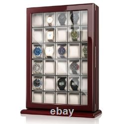 30 Piece Watch Display Case Wall Mounted Peach Shadow Box