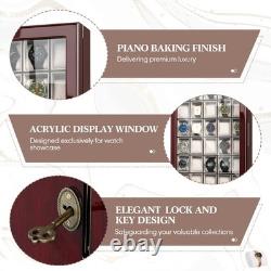 30 Piece Watch Display Case Wall Mounted Peach Shadow Box