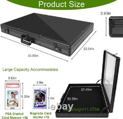 34X22 Aluminum Trading Card Display Case with 2 Password Lock