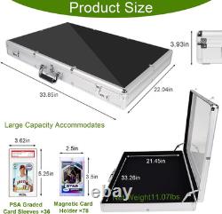 34X22 Aluminum Trading Card Display Case with 2 Password Lock