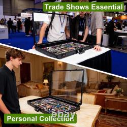 34X22 Aluminum Trading Card Display Case with 2 Password Lock