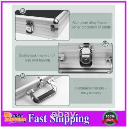 34x22 Silver Aluminum Trading Card Display Case Large Sports TCG Storage