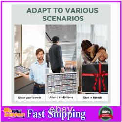 34x22 Silver Aluminum Trading Card Display Case Large Sports TCG Storage