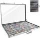 34x22 Silver Trading Card Display Case Aluminum Sports Tcg Storage Box