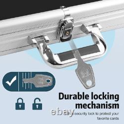 34x22 Trading Card Display Case Lockable Carry Storage Box Acrylic Panel