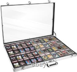 34x22 Trading Card Display Case Lockable Carry Storage Box Acrylic Panel