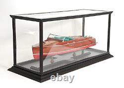 37-inch DISPLAY CASE For Collectible Speed Boat Models Storage Wood & Plexiglass
