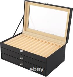 3-Layer Fountain Pen Display Case with 36 Slots for Pen Collection Storage