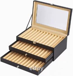 3-Layer Fountain Pen Display Case with 36 Slots for Pen Collection Storage