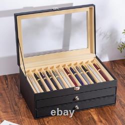 3-Layer Fountain Pen Display Case with 36 Slots for Pen Collection Storage