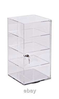 3-Shelf Acrylic Rotating Tower Display Case Box (Comes With Lock & Key)